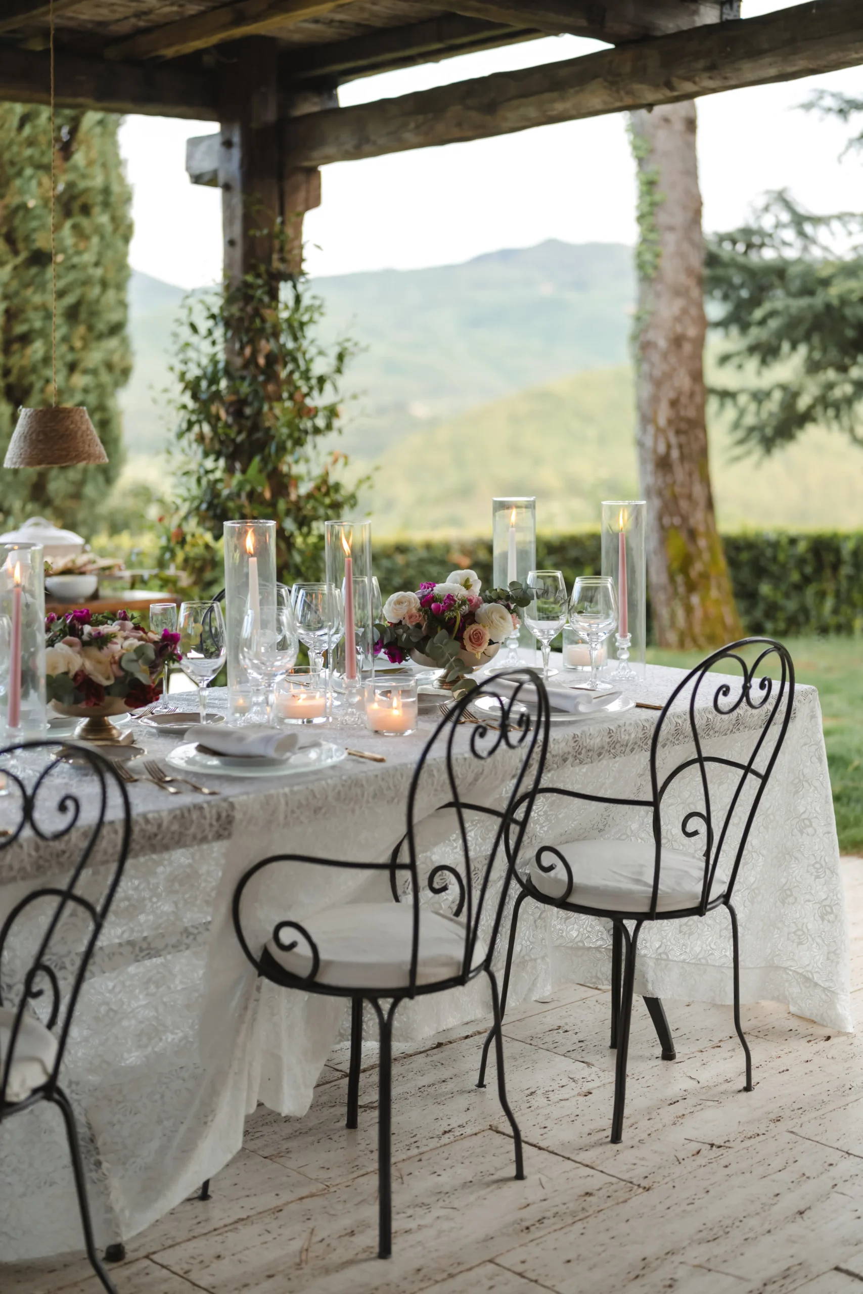 Intimate Italian wedding gathering with close friends and family
