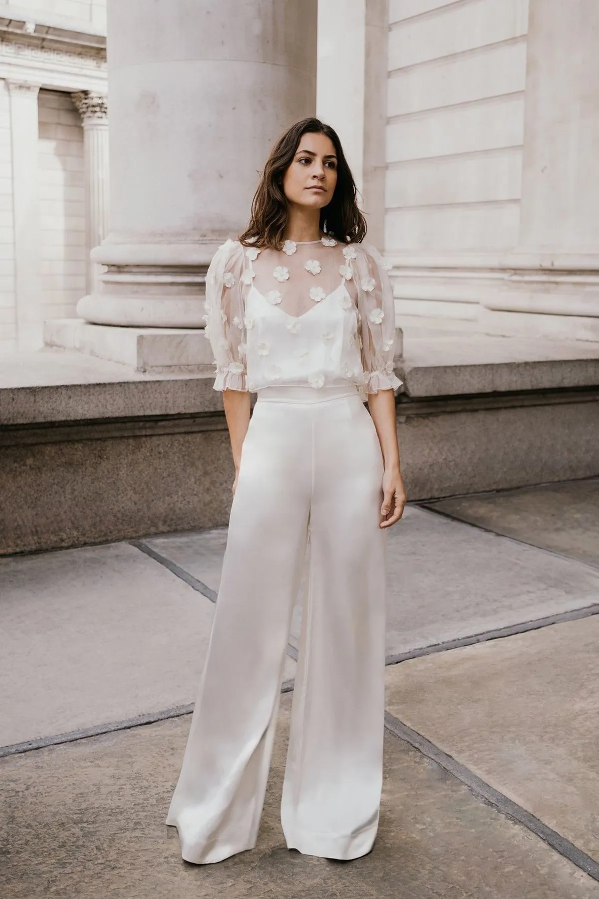 Walkable historic Florence street lined with bridal boutiques